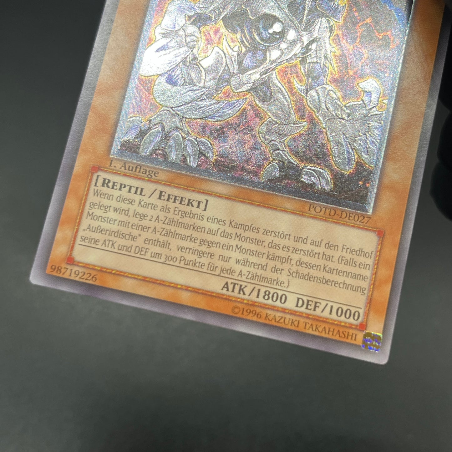 遊戯王　エーリアン・ウォリアー/レリーフ/ドイツ/1st/EU版