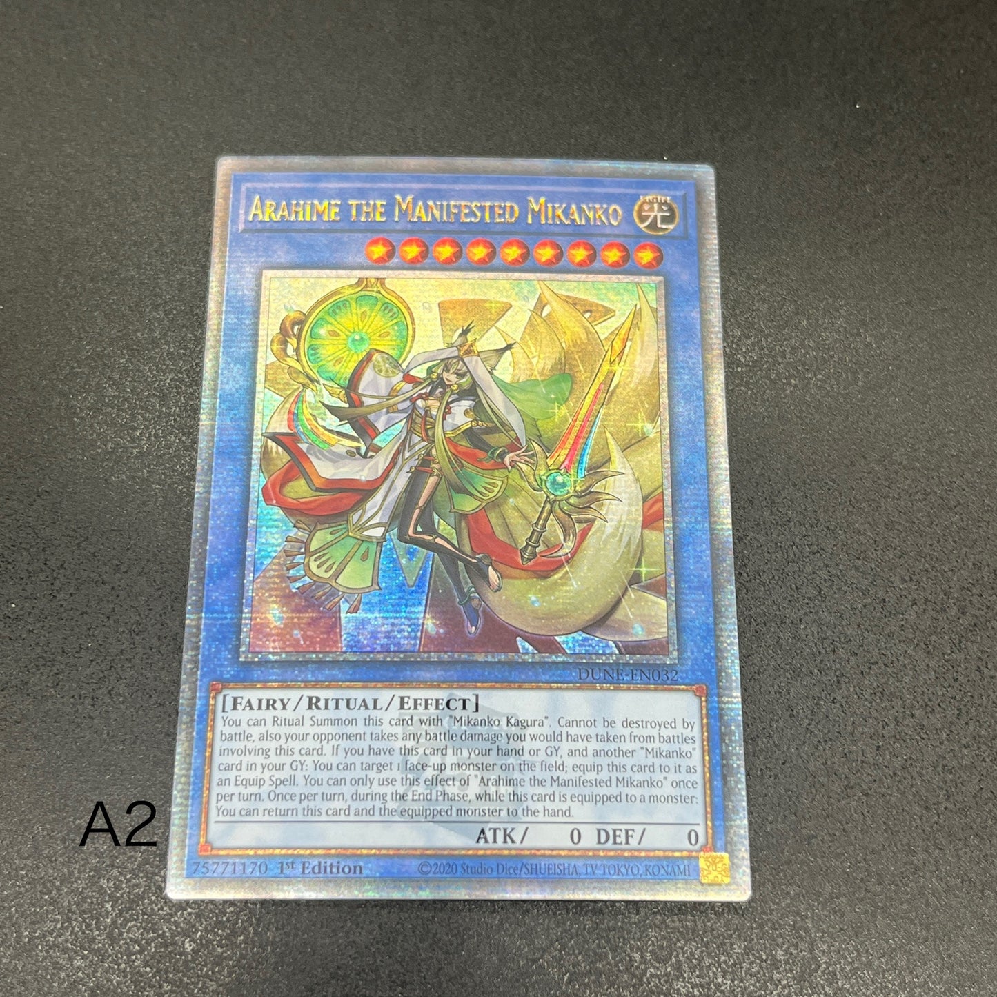 遊戯王　アラヒメの御巫/QCシークレット/英語/1st/EU版