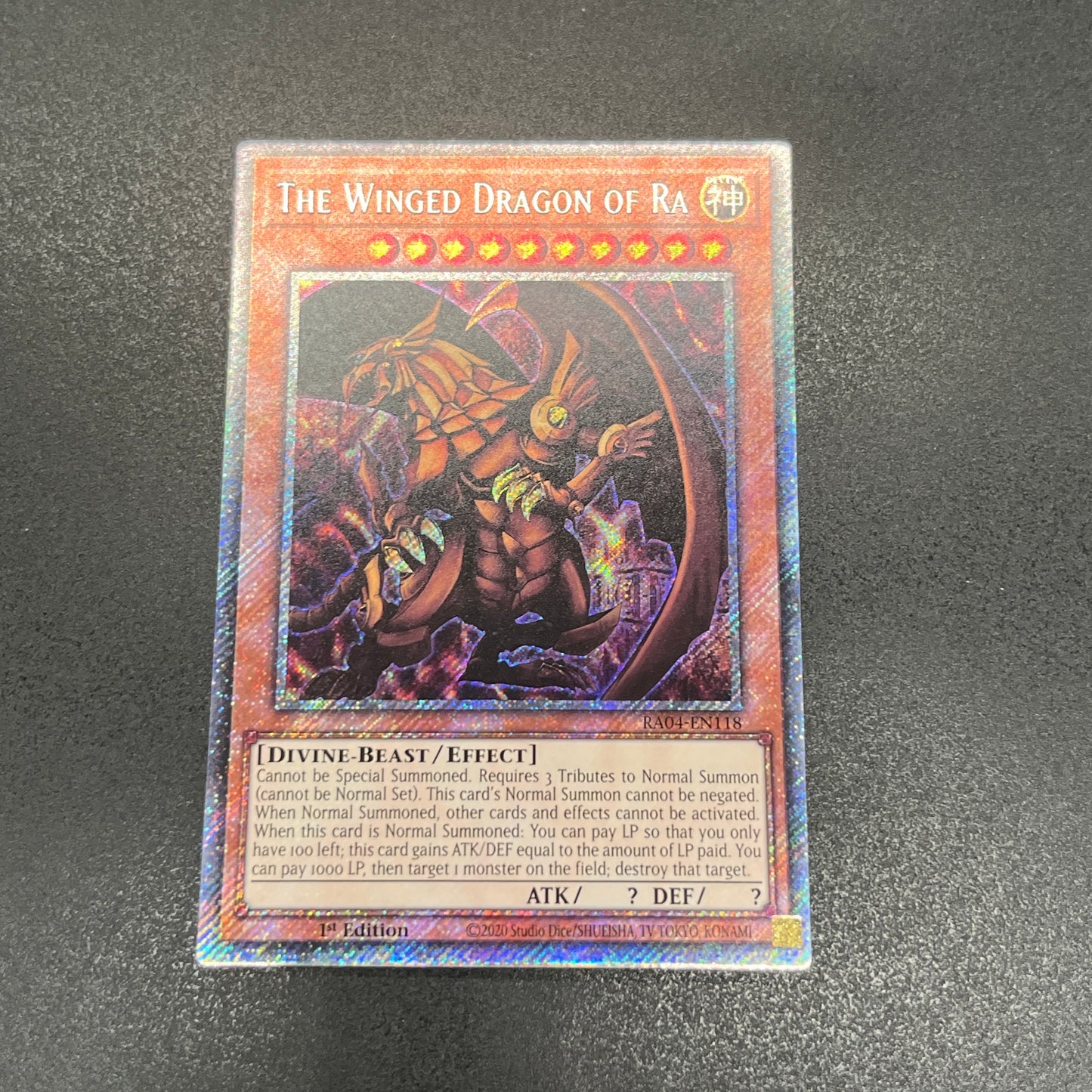 遊戯王　ラーの翼神竜/プラチナ/英語/1st/EU版