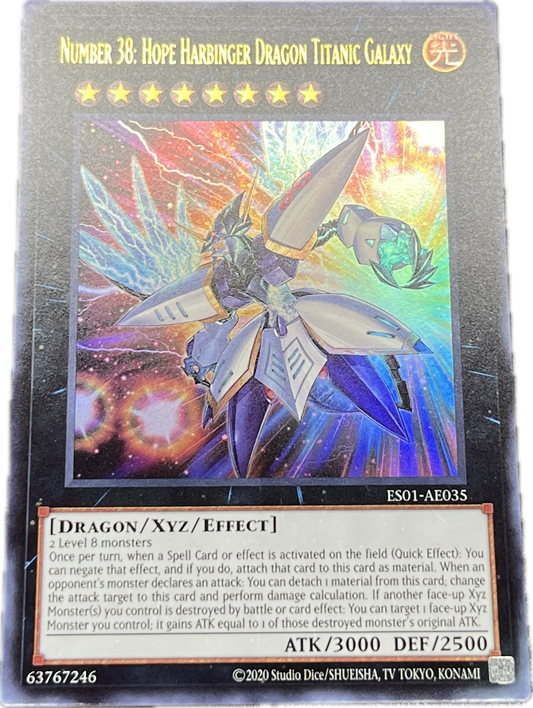 遊戯王　Ｎｏ.３８ 希望魁竜タイタニック・ギャラクシー/ウルトラ/英語/泰亜版