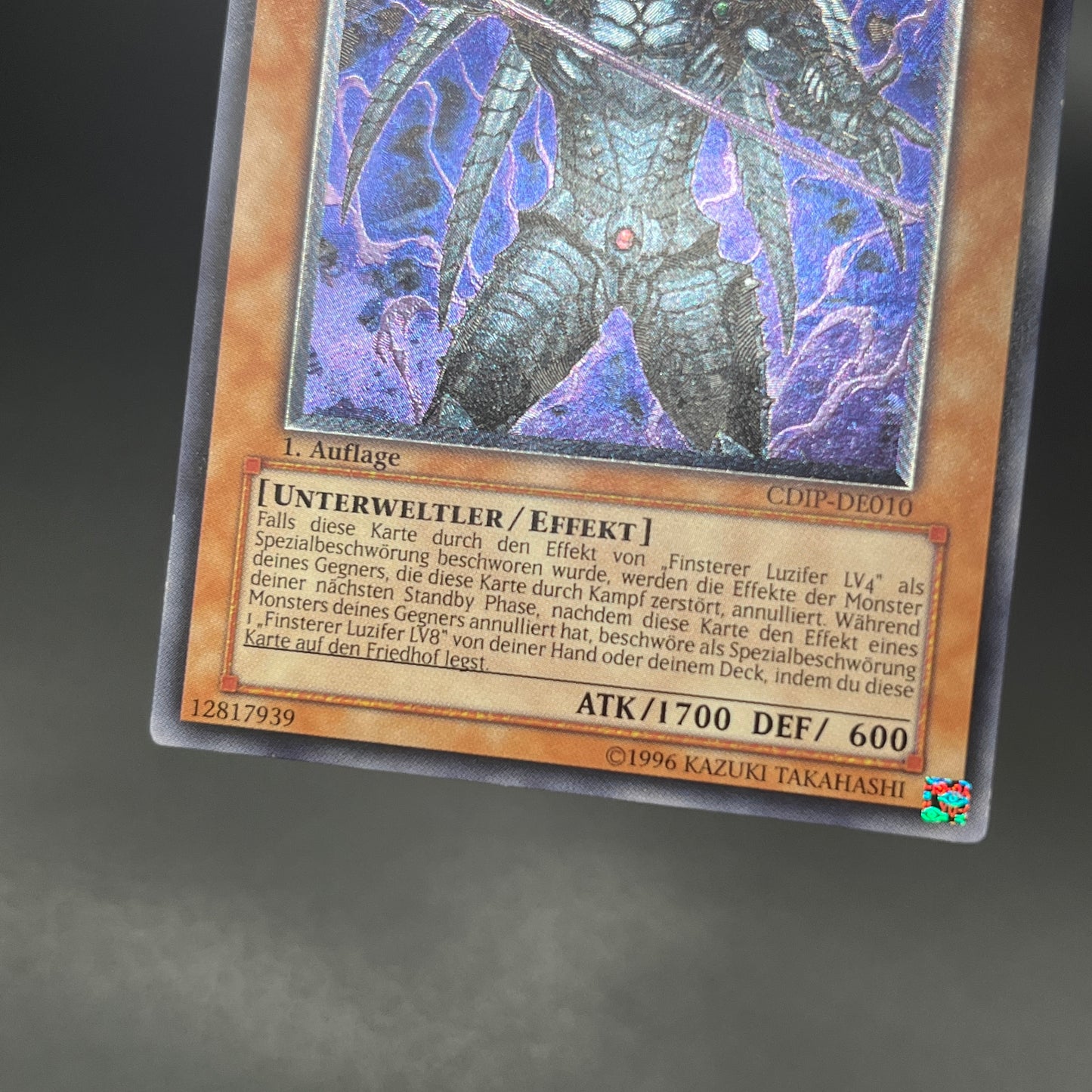 遊戯王　漆黒の魔王 ＬＶ６/レリーフ/ドイツ語/1st/EU