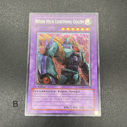 遊戯王　Ｅ−ＨＥＲＯ ライトニング・ゴーレム/レリーフ/ドイツ語/1st/EU版