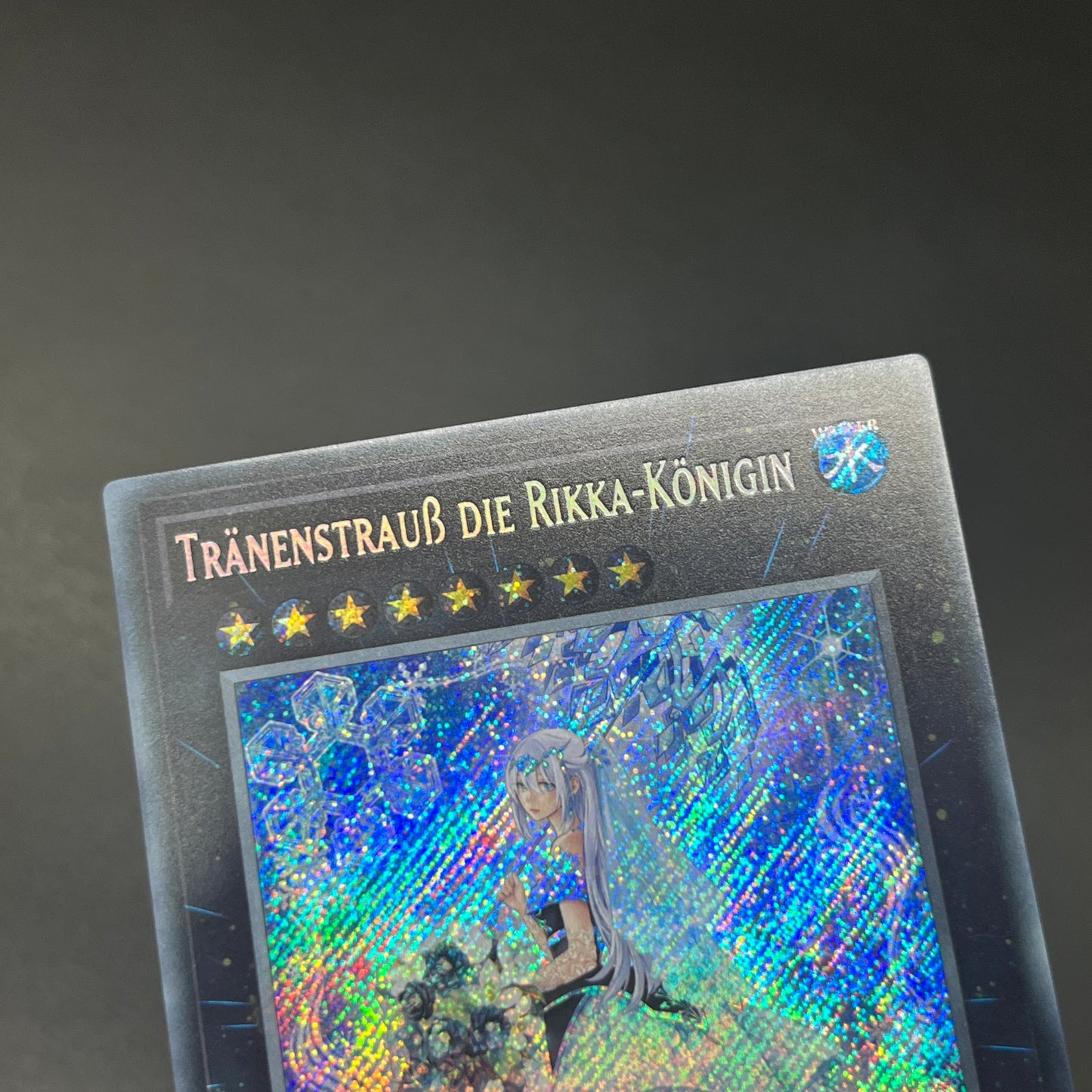 遊戯王　六花聖ティアドロップ/シークレット/ドイツ語/1st/EU版