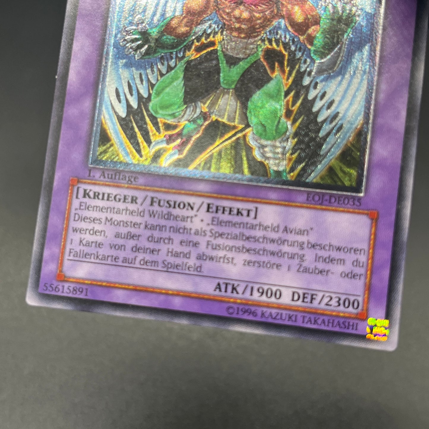 遊戯王　Ｅ・ＨＥＲＯ ワイルド・ウィングマン/レリーフ/ドイツ/1st/EU版