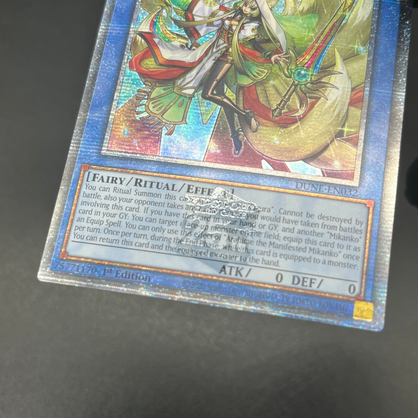 遊戯王　アラヒメの御巫/QCシークレット/英語/1st/EU版