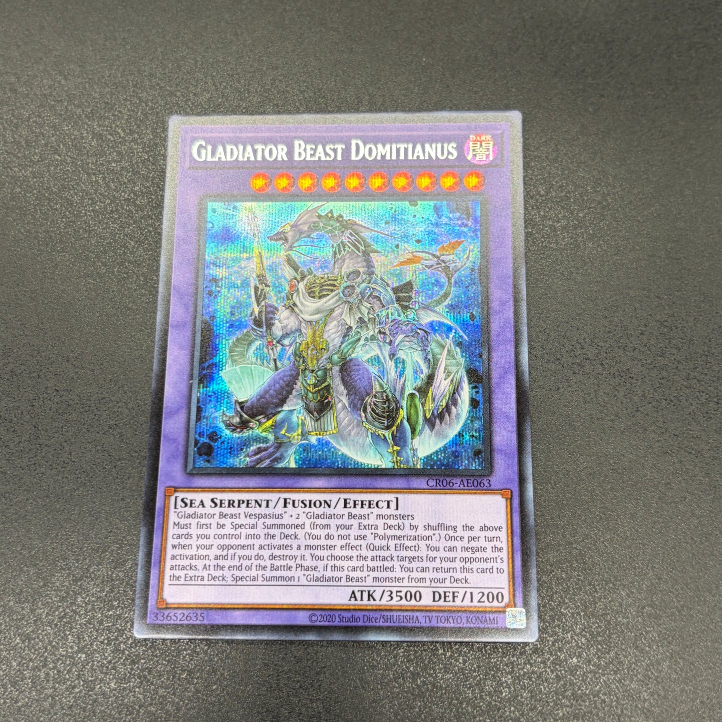 遊戯王　剣闘獣ドミティアノス/シークレット/英語/泰亜版
