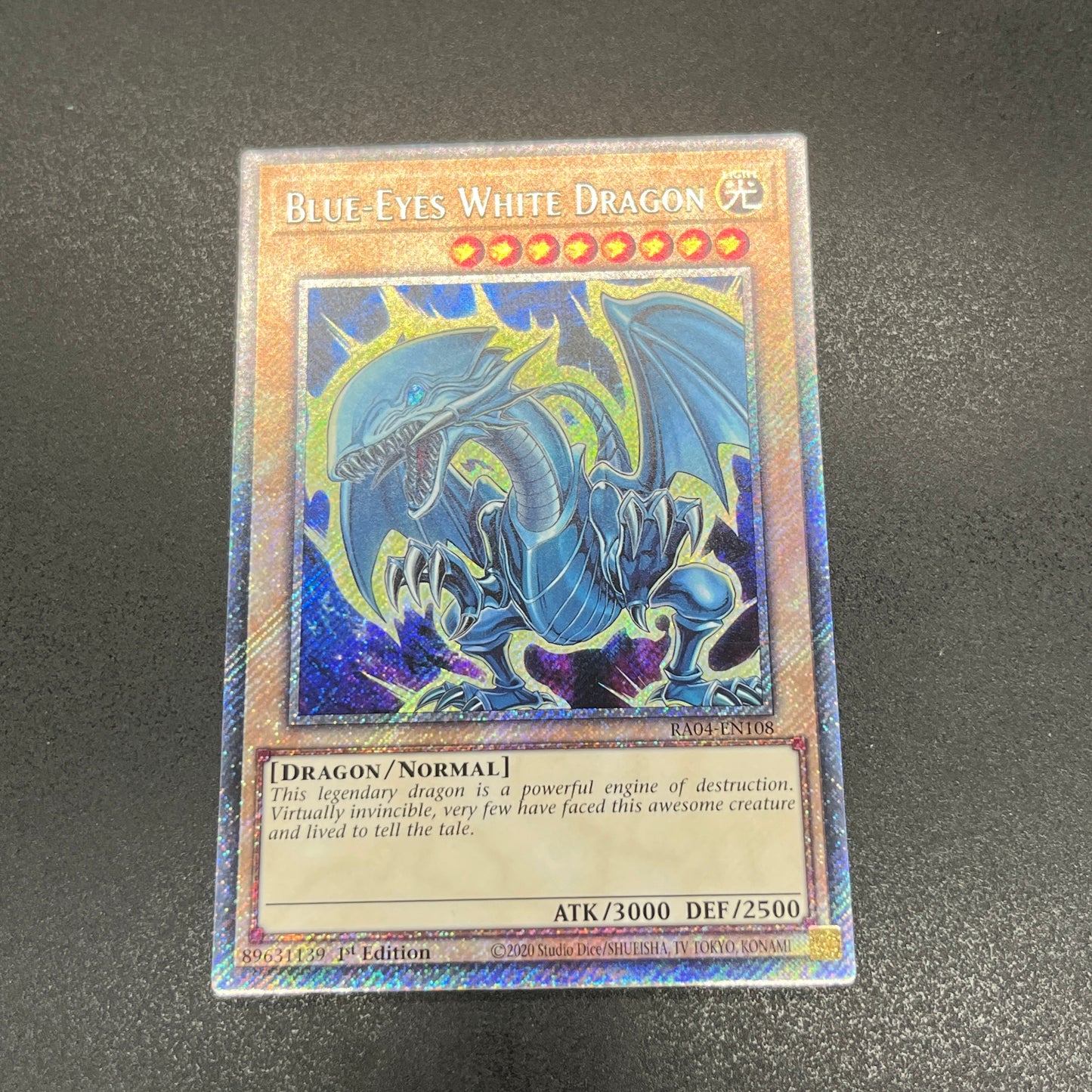 遊戯王　青眼の白龍/プラチナ/英語/1st/EU版