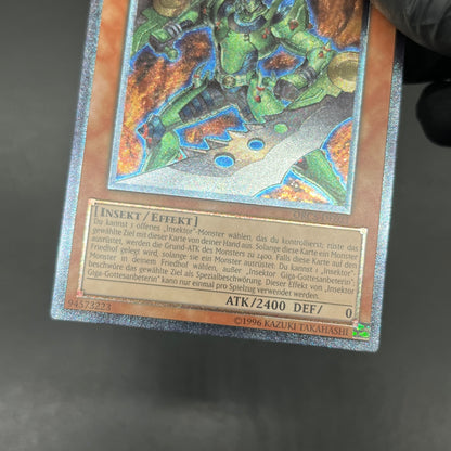 遊戯王　甲虫装機 ギガマンティス/レリーフ/ドイツ語/EU版