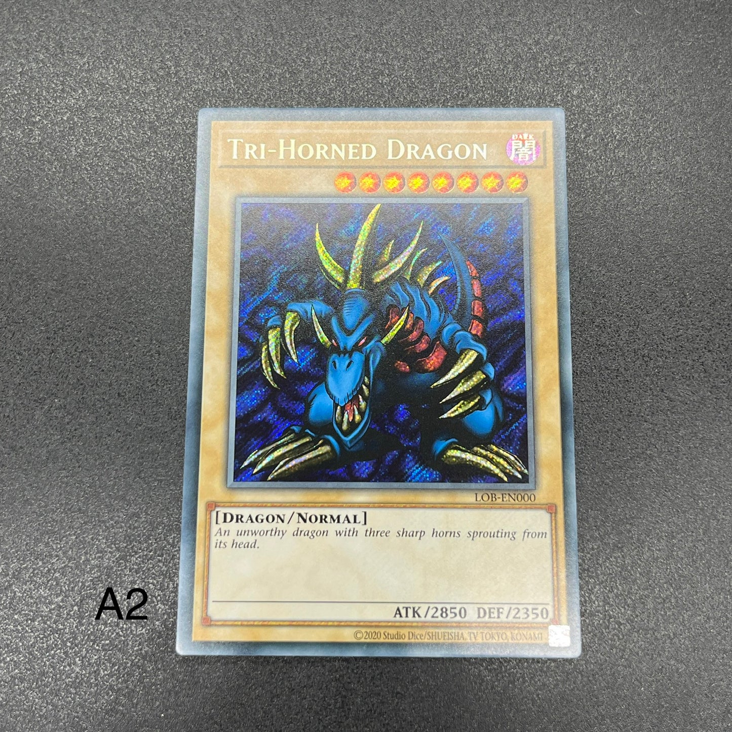 遊戯王　トライホーン・ドラゴン/シークレット/英語/EU版