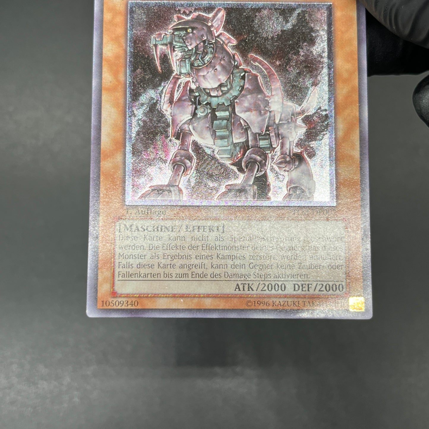 遊戯王　古代の機械獣/レリーフ/ドイツ語/1st/EU版