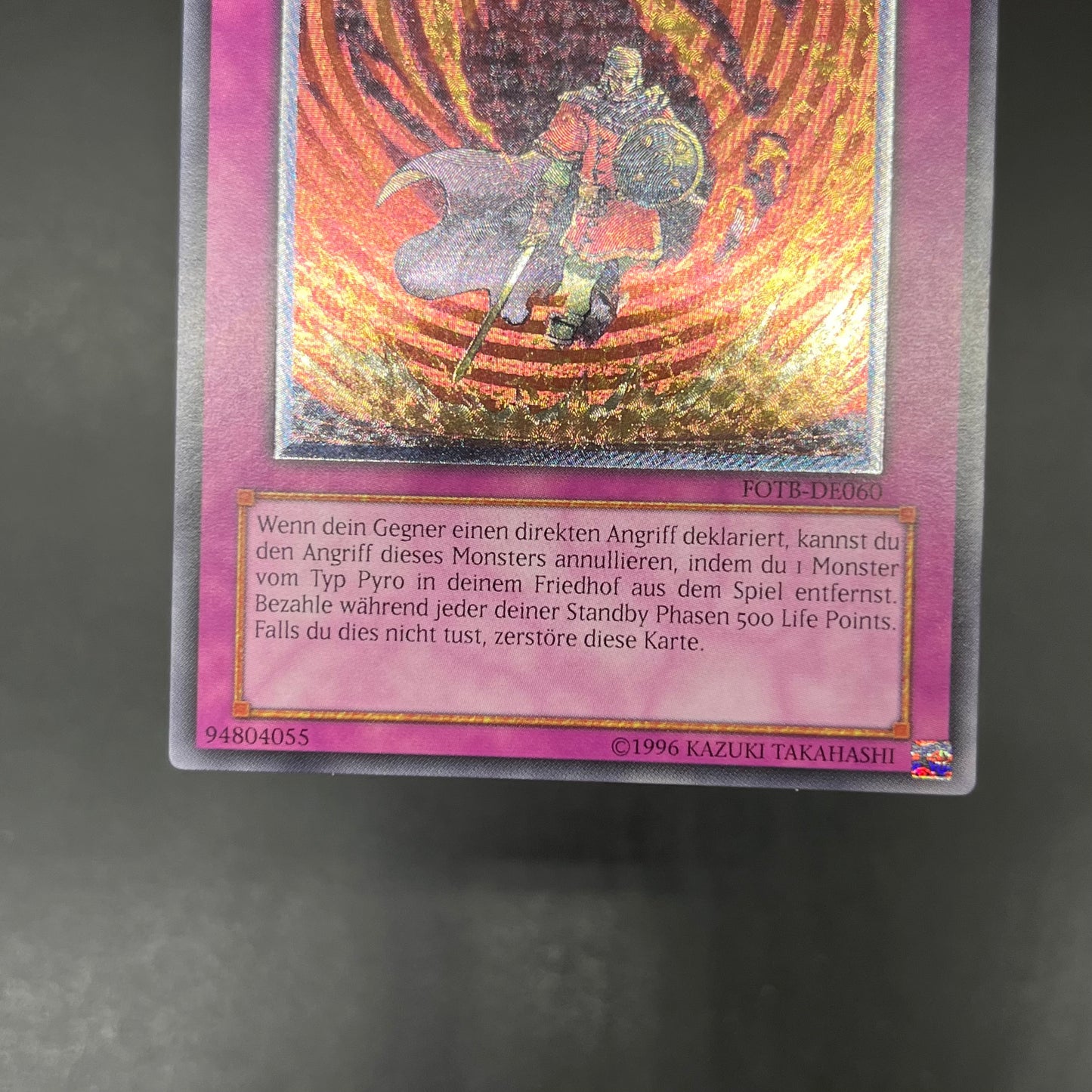 遊戯王　ファイヤー・ウォール/レリーフ/ドイツ語/EU版