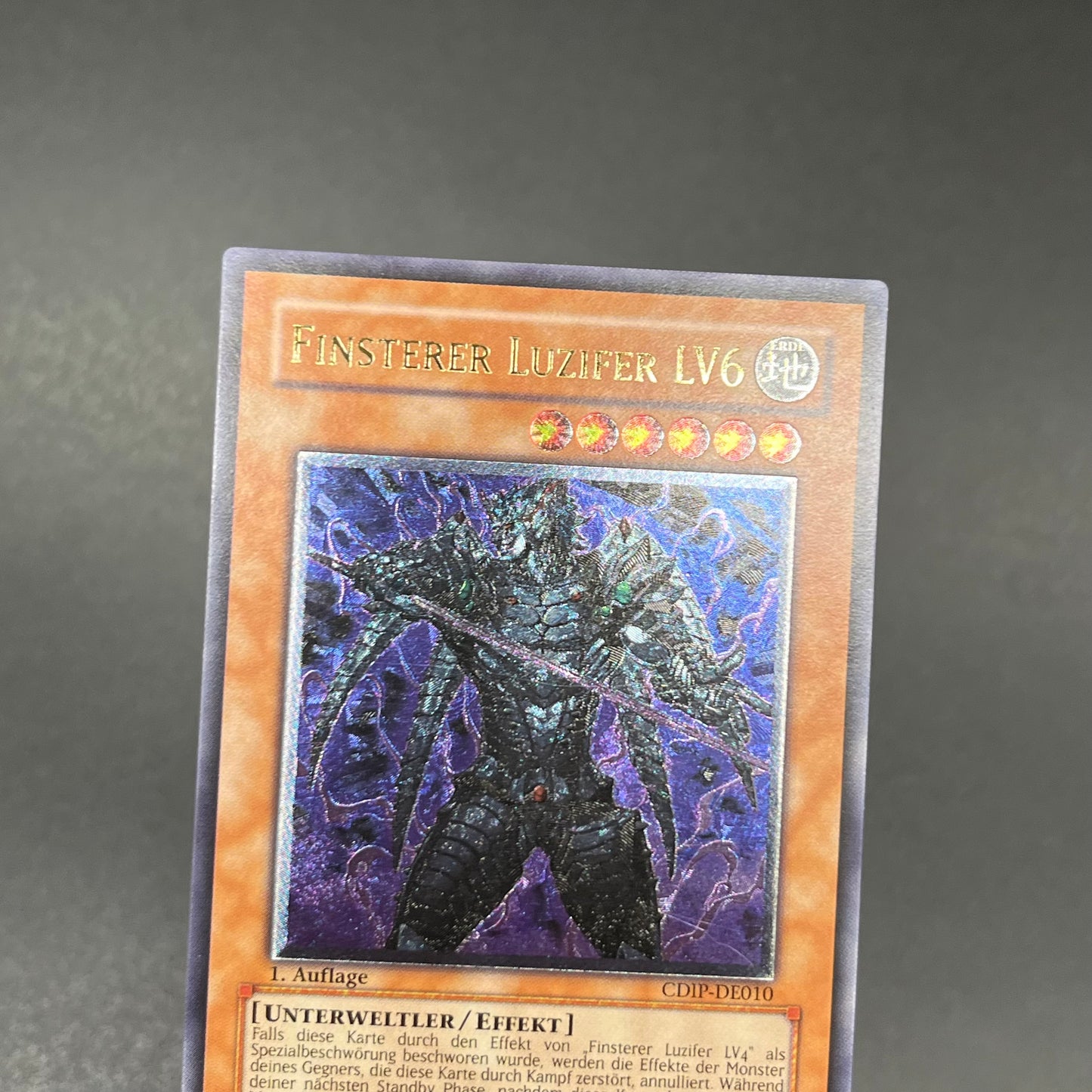 遊戯王　漆黒の魔王 ＬＶ６/レリーフ/ドイツ語/1st/EU