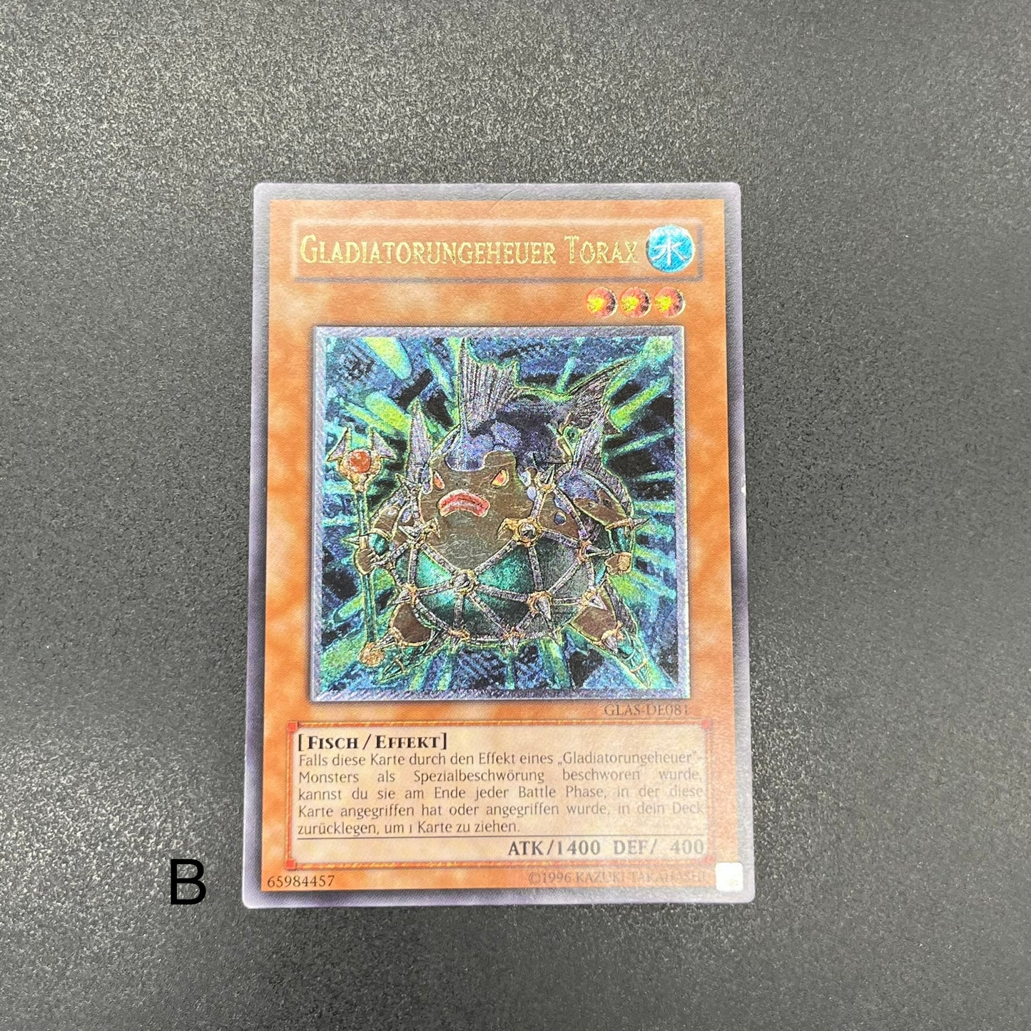 遊戯王　剣闘獣トラケス/レリーフ/ドイツ語/EU版