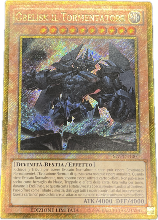遊戯王　オベリスクの巨神兵/ゴールドシークレット/イタリア語/EU版