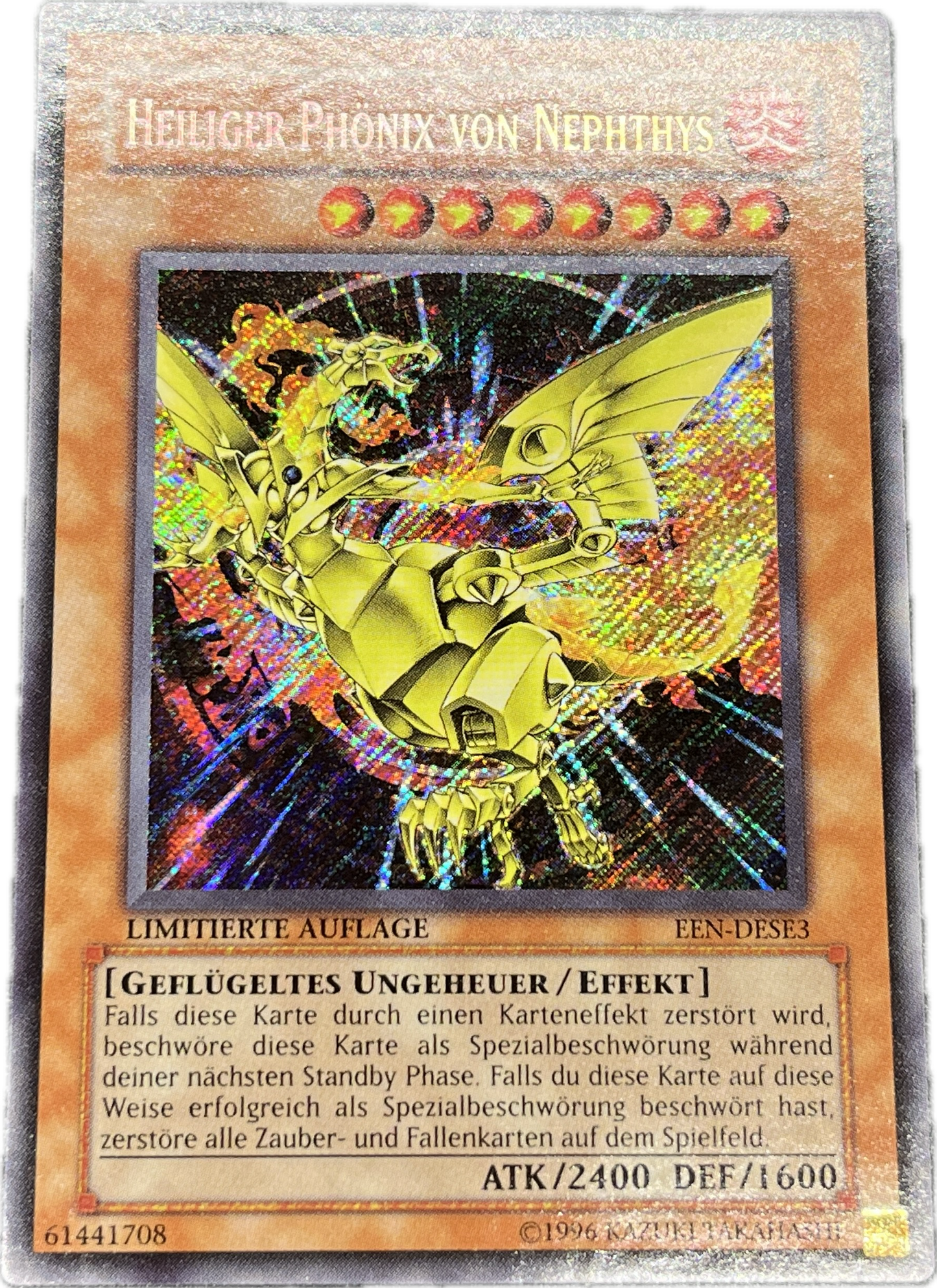 遊戯王　ネフティスの鳳凰神/シークレット/ドイツ語/EU版