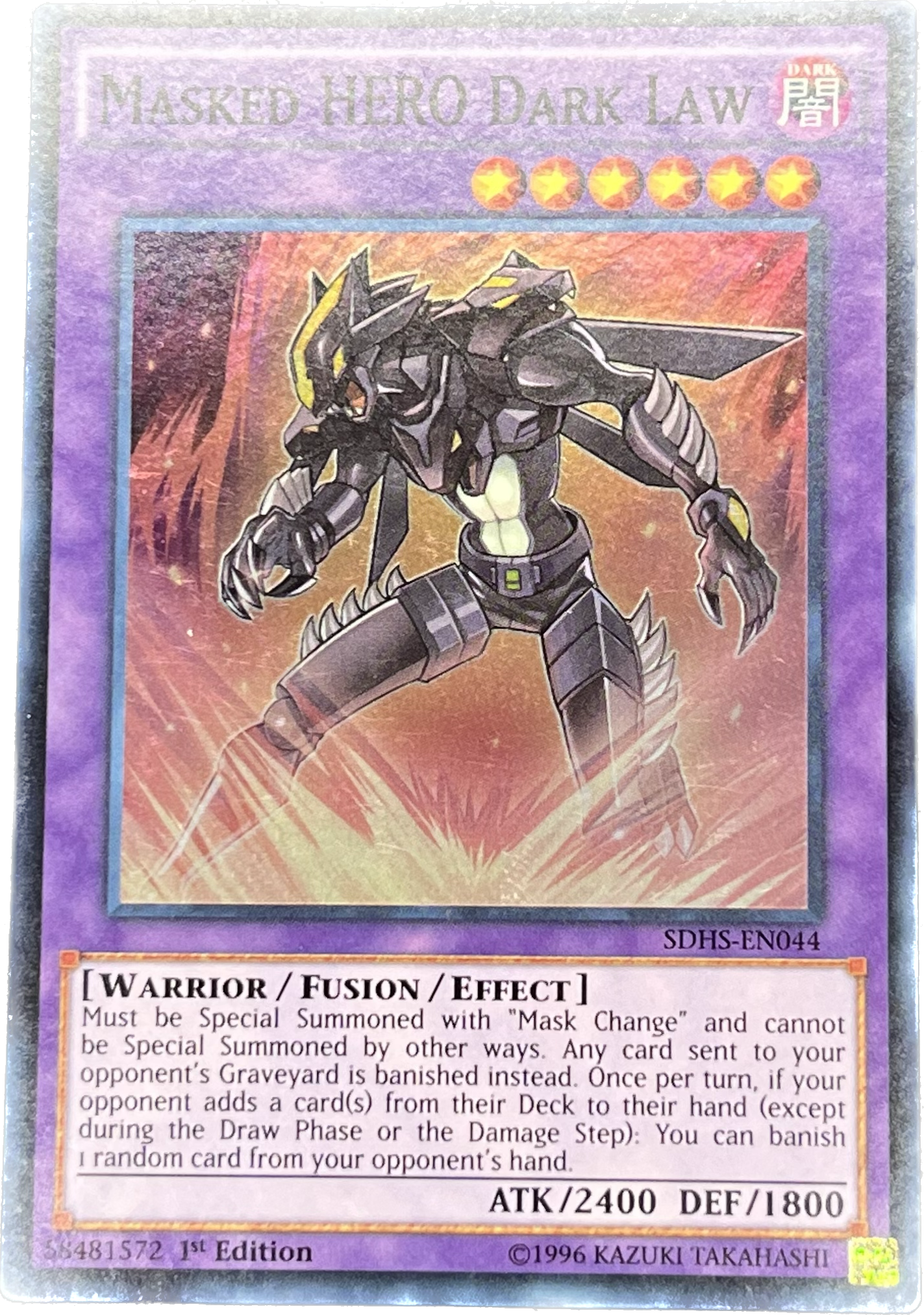 遊戯王　Ｍ・ＨＥＲＯ ダーク・ロウ/スーパー/英語/1st