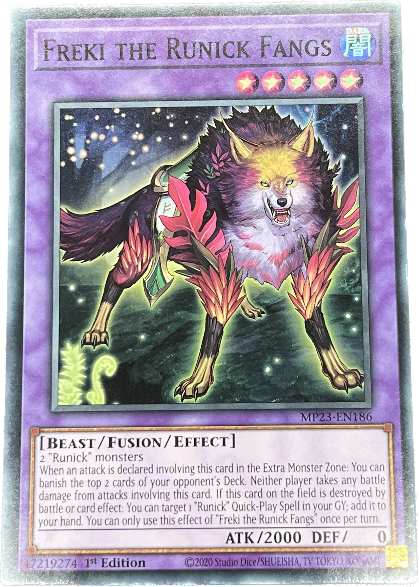 遊戯王　神碑の牙フレーキ/スーパー/英語/1st