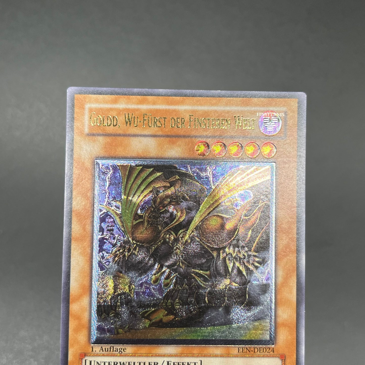 遊戯王　暗黒界の武神 ゴルド/レリーフ/ドイツ語/1st/EU版