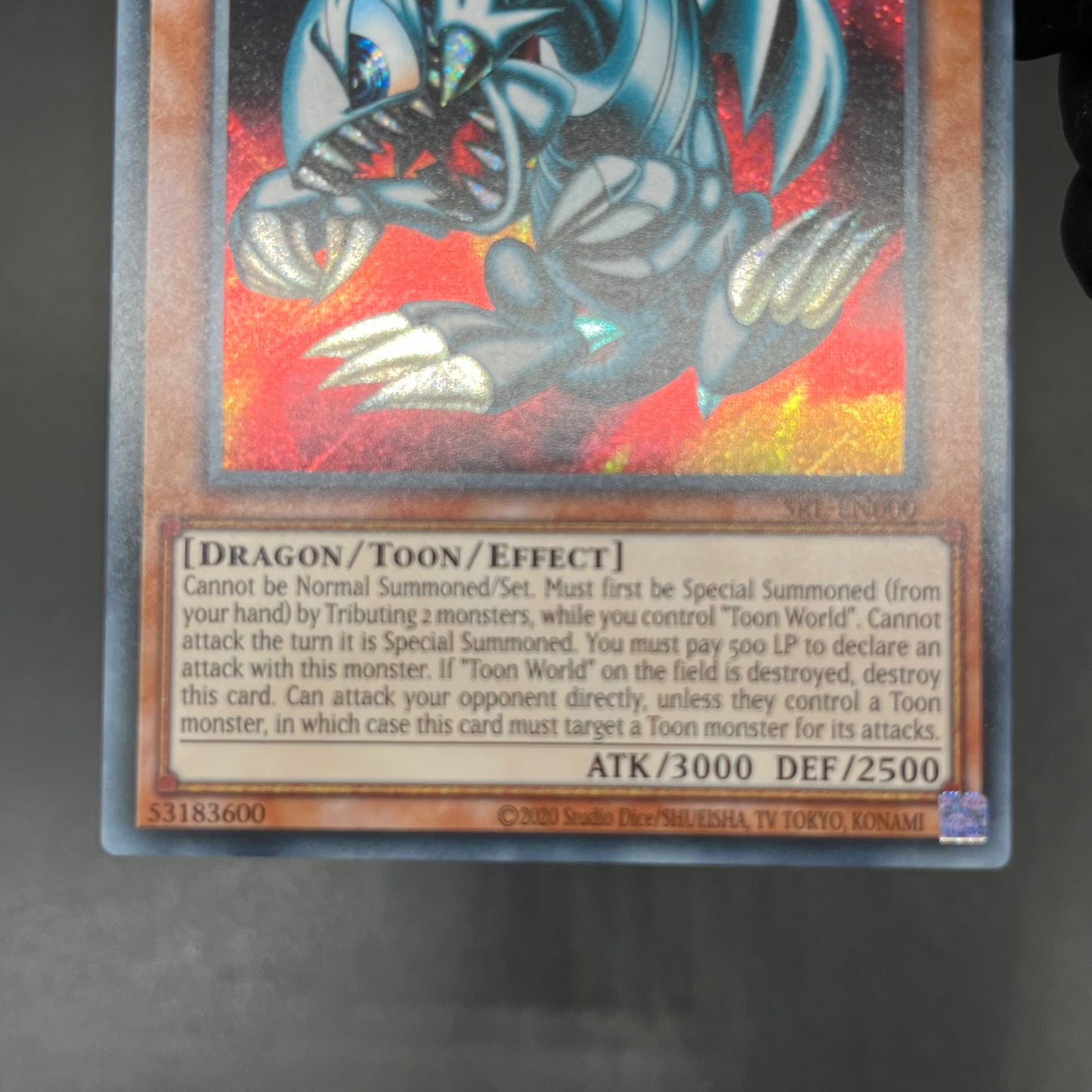 遊戯王　ブルーアイズ・トゥーン・ドラゴン/シークレット/英語/EU版