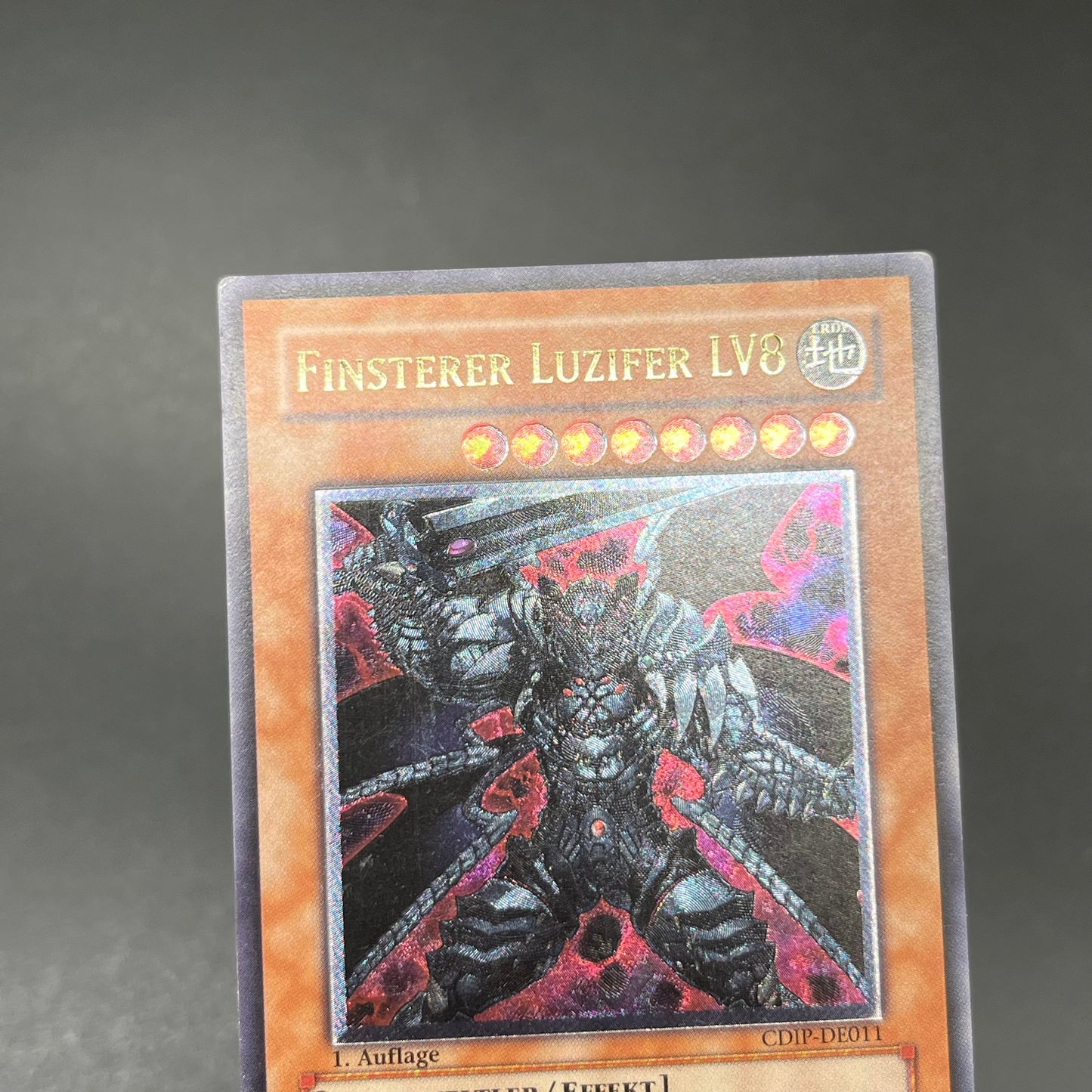 遊戯王　漆黒の魔王 ＬＶ８/レリーフ/ドイツ語/1st/EU