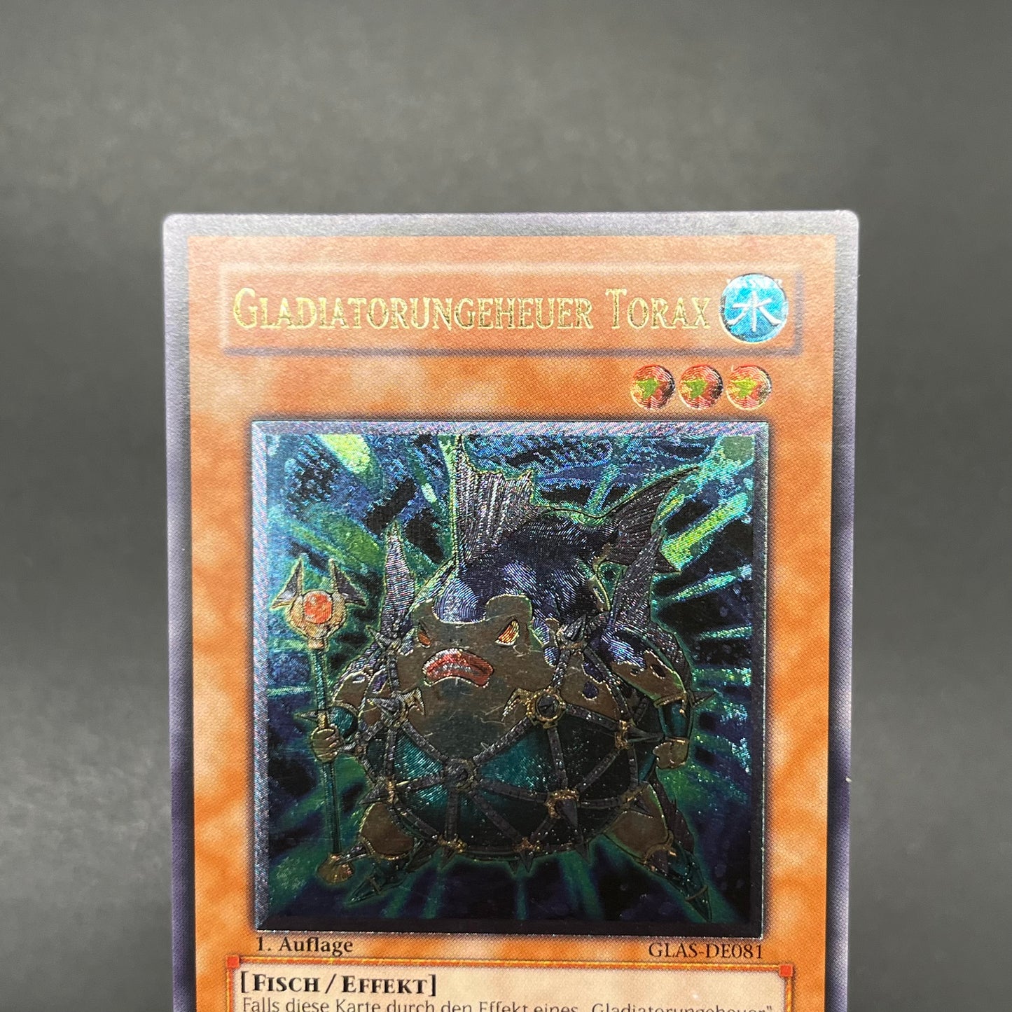 遊戯王　剣闘獣トラケス/レリーフ/ドイツ語/1st/EU版