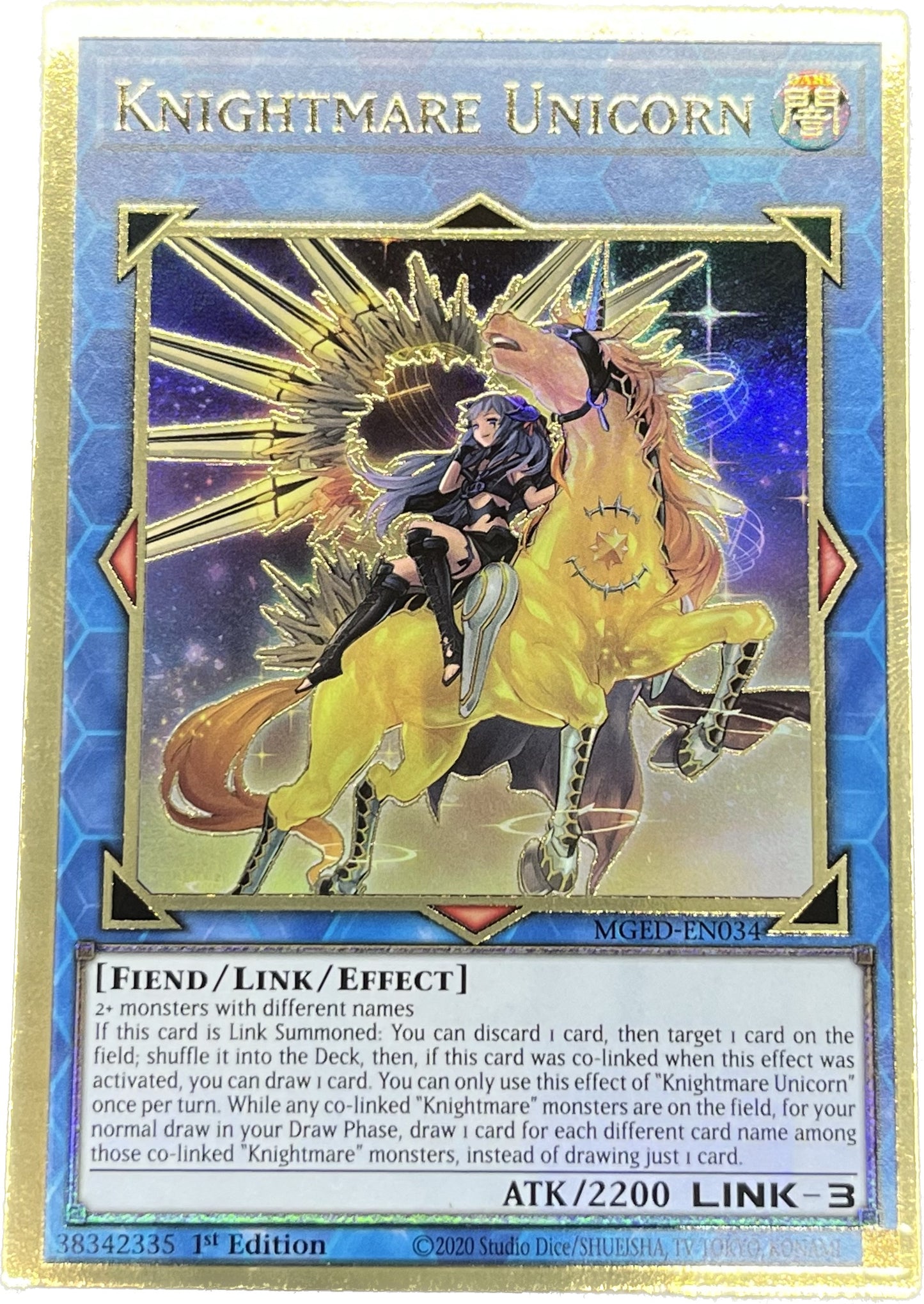 遊戯王　トロイメア・ユニコーン/プレゴル/英語/1st/EU版