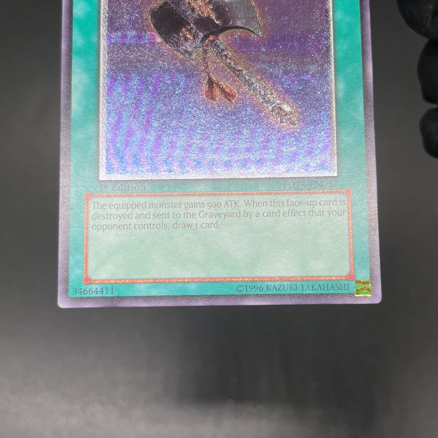 遊戯王　幸運の鉄斧/レリーフ/英語/1st/EU版