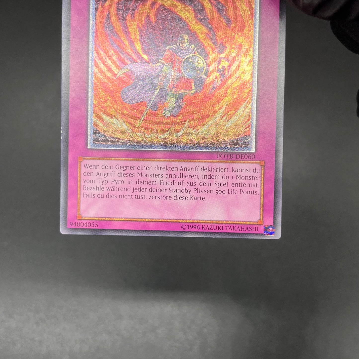 遊戯王　ファイヤー・ウォール/レリーフ/ドイツ語/EU版