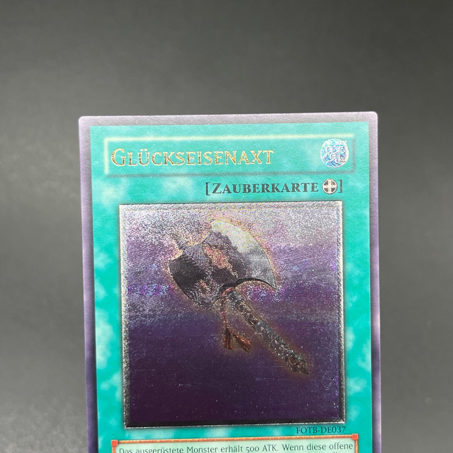 遊戯王　幸運の鉄斧/レリーフ/ドイツ語/EU版