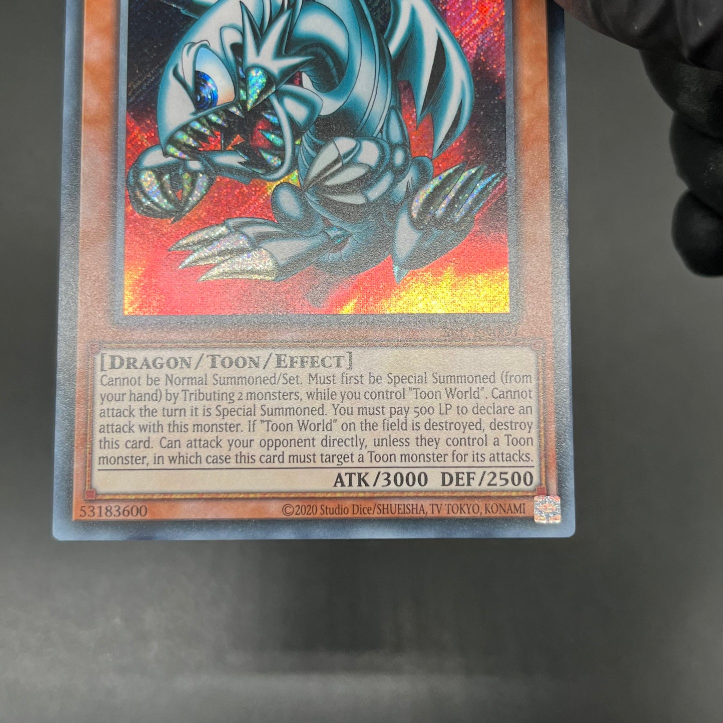 遊戯王　ブルーアイズ・トゥーン・ドラゴン/シークレット/英語/EU版