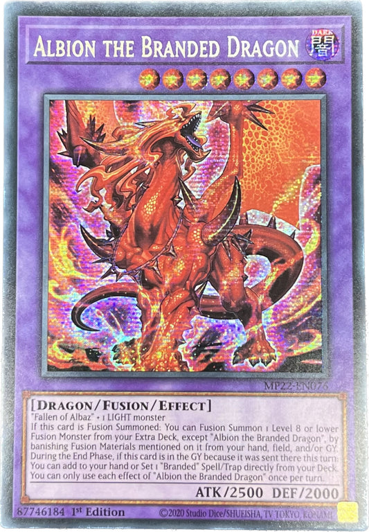 遊戯王　烙印竜アルビオン/シークレット/英語/1st