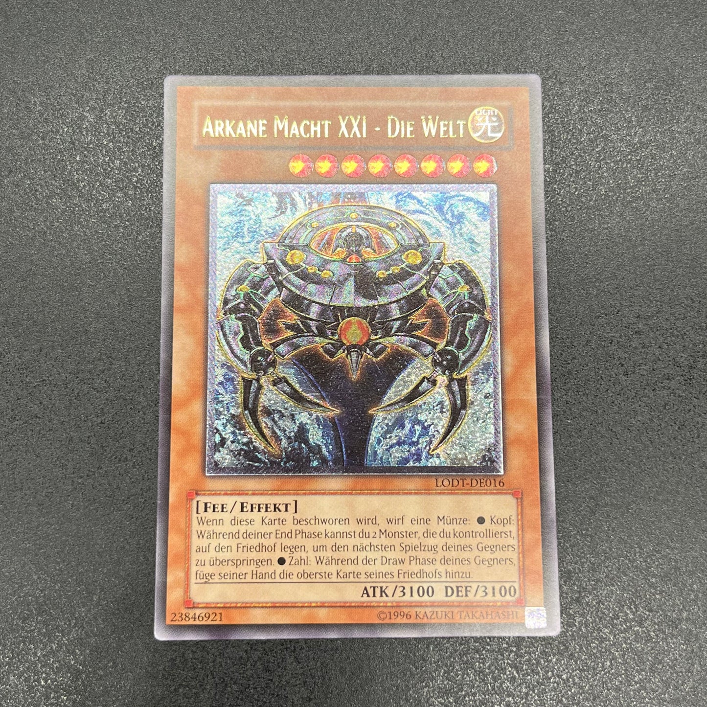 遊戯王　アルカナフォースＸＸＩ−ＴＨＥ ＷＯＲＬＤ/レリーフ/ドイツ語/EU版