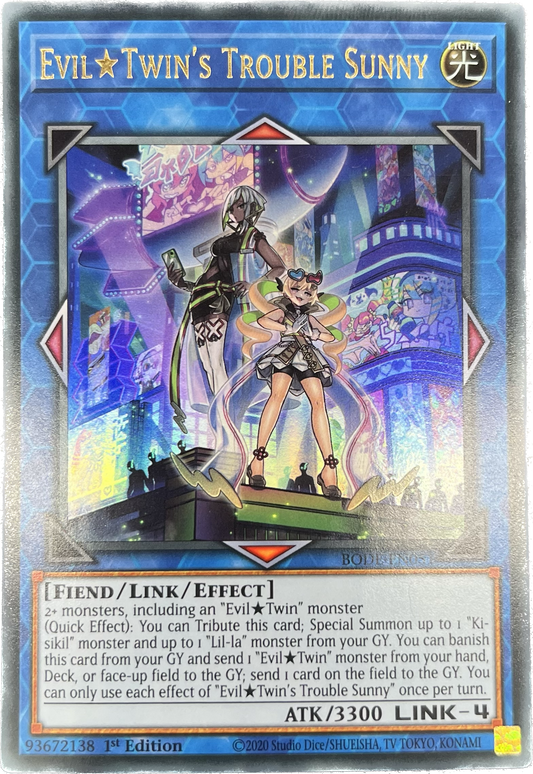 遊戯王　Ｅｖｉｌ★Ｔｗｉｎｓ トラブル・サニー/ウルトラ/英語/1st