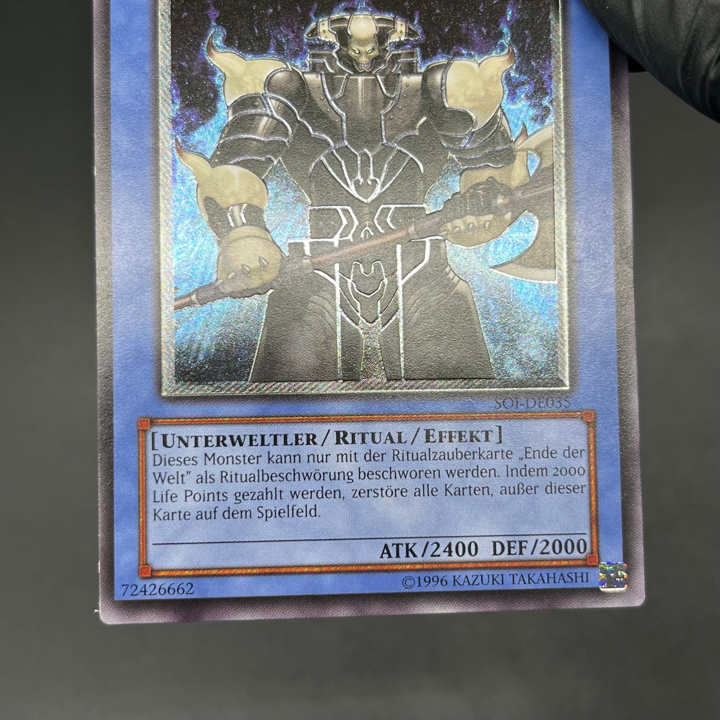 遊戯王　終焉の王デミス/レリーフ/ドイツ語/EU版