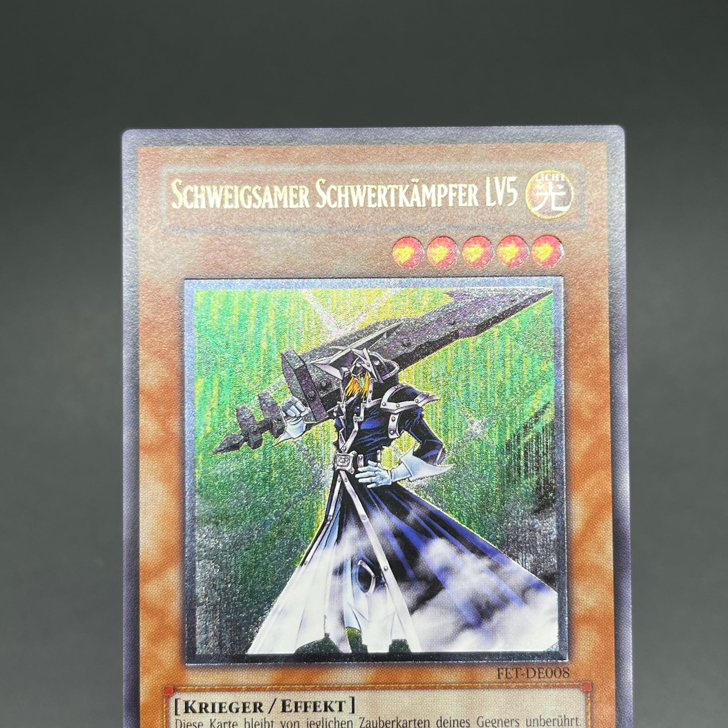 遊戯王　サイレント・ソードマンＬＶ５/レリーフ/ドイツ語/EU版